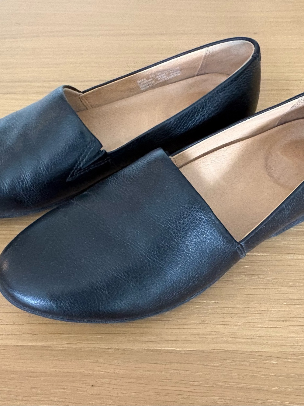 Dansko Black Leather Slip-On Loafers